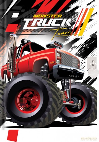 Pamiętnik z kłódką Monster Truck Team 80 kartek