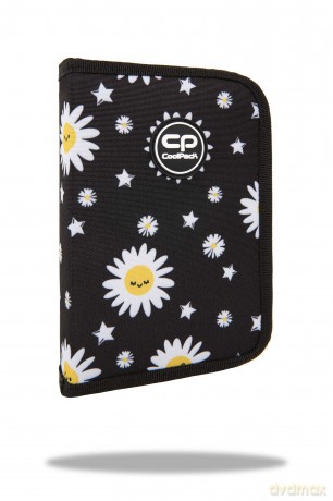 Piórnik jednoklapkowy bez wyposażenia Coolpack Clipper Daisy Black