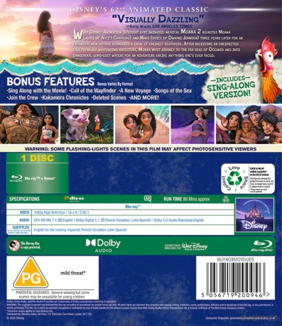 Moana 2 (Vaiana 2) [Blu-Ray]