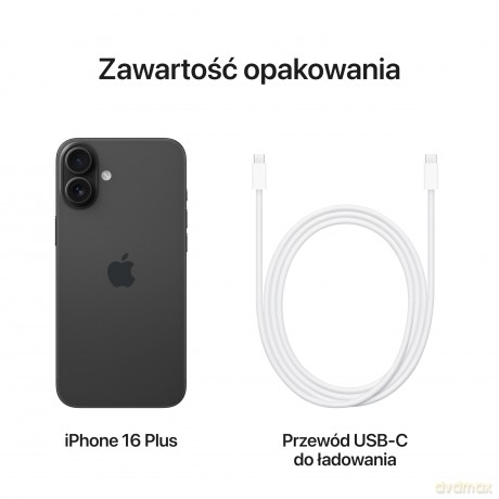 iPhone 16 Plus 256GB - Czarny