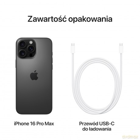 iPhone 16 Pro Max 512GB - Tytan czarny
