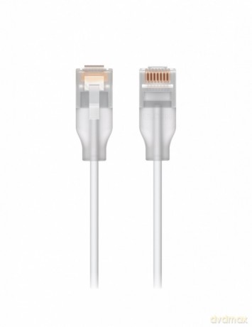 Kabel sieciowy UACC-Cable-Patch-EL-0.3M-W półprzezroczysty, biały 0,3m, Cat6
