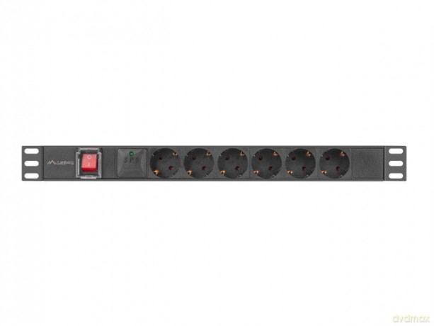 Listwa zasilająca rack PDU 19 cali 1U 16A 5xschuko 2m czarna