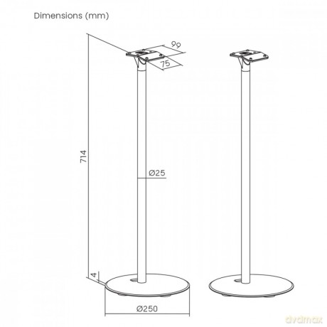 Stojaki podłogowe do Sonos ERA 300, MC-995 max 5kg
