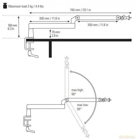 Uchwyt Wave Mic Arm Low Profile Retail