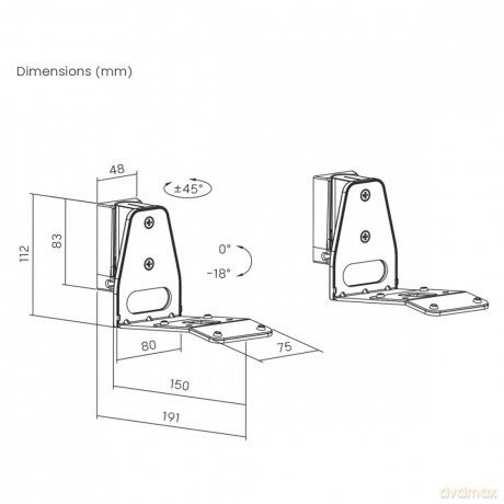Uchwyty ścienne do Sonos ERA 300, MC-996 max 5kg