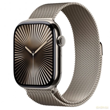 Watch Series 10 GPS + Cellular, koperta 46 mm z tytanu w kolorze naturalnym z bransoletą mediolańską w kolorze naturalnego tytanu - rozmiar M/L