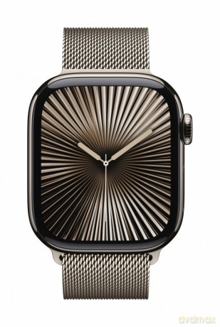 Watch Series 10 GPS + Cellular, koperta 46 mm z tytanu w kolorze naturalnym z bransoletą mediolańską w kolorze tytanu naturalnego - rozmiar S/M
