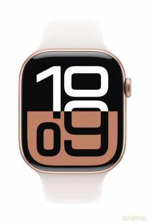 Watch Series 10 GPS, koperta 46 mm z aluminium w kolorze różowego złota z paskiem sportowym w kolorze łagodnego różu - rozmiar M/L