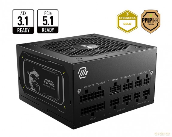 Zasilacz MAG A850GL PCIE5 II 850 W 80 Plus Gold Full Modular
