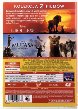 Król Lew 1-2 (Król Lew / Mufasa: Król Lew) [2DVD]