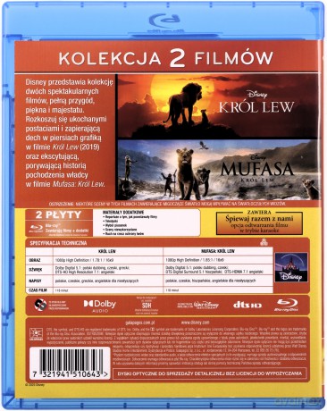 Król Lew 1-2 (Król Lew / Mufasa: Król Lew) [2xBlu-Ray]