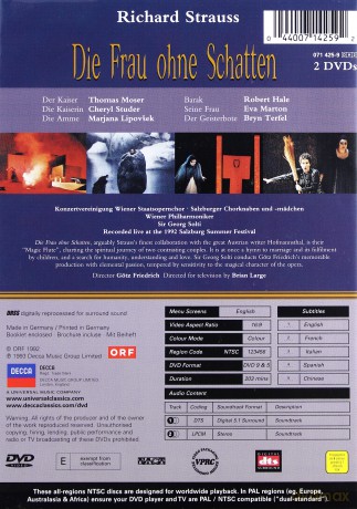Solti Historical Film: Strauss Die Frau Ohne Schatten [2DVD]