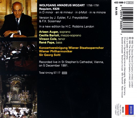 Solti Wp: Mozart:Requiem [CD]