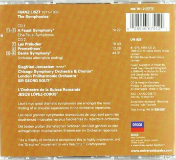 Solti, London,Symph.Orch.: Liszt: The Symphonies [2CD]
