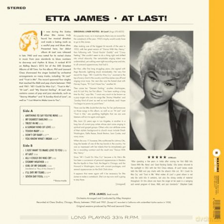 Etta James: At Last (Crystal Clear) (+4 Bonus Tracks) [Winyl]