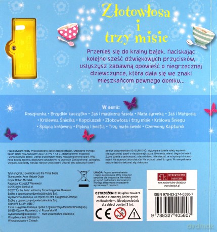 Książeczka dźwiękowa - Złotowłosa i trzy misie [KSIĄŻKA]