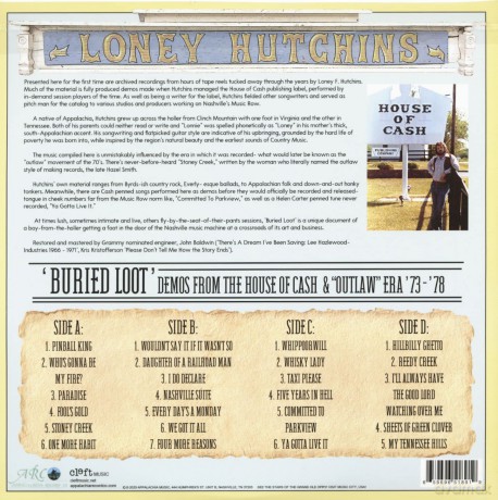 Loney Hutchins: Buried Loot- Demos From The House Of Cash And Outlaw Era. 73-78 [2xWinyl]