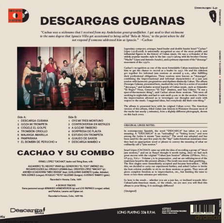 Cachao & Su Combo: Descargas Cubanas (Limited) (+2 Bonus Tracks) [Winyl]