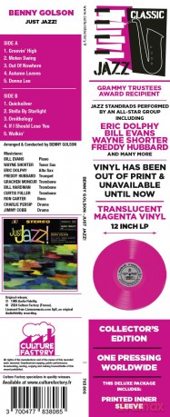 Benny Golson: Just Jazz! (Magenta) [Winyl]