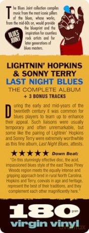 Lightnin Hopkins With Sony Terry: Last Night Blue (+3 Bonus Tracks) (Limited) [Winyl]