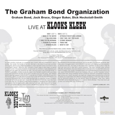 Graham Bond Organisation: Live At Klooks Kleek. London. 1964 [Winyl]