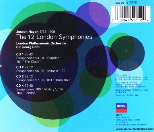 Georg Solti: Haydn:London Symphonies [4CD]