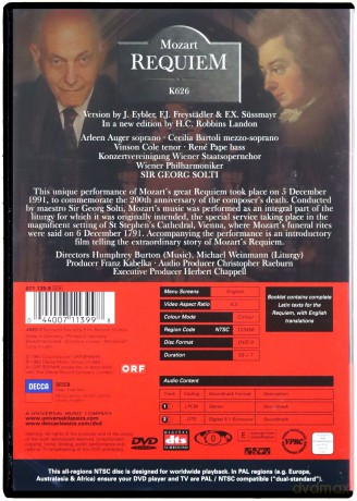 Solti/Bartoli/Wp: Mozart:Requiem [DVD]