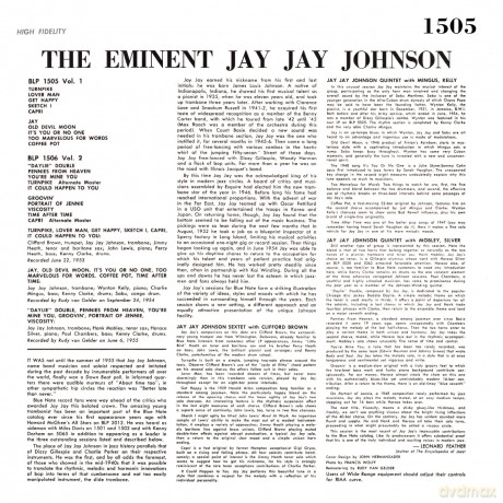 Jay Jay Johnson: The Eminent Jay Jay Johnson Volume 1 [Winyl]