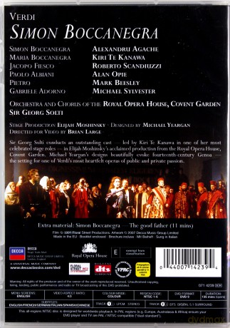 Georg Solti/Te Kanawa/Royal Orchestra: Verdi: Simon Boccanegra [DVD]