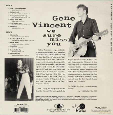Gene Vincent: We Sure Miss You [Winyl]