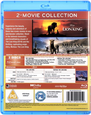 The Lion King / Mufasa: The Lion King (Król Lew / Mufasa: Król Lew) [2xBlu-Ray]