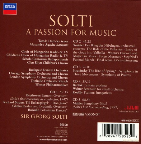 Solti: A Passion For Music [5CD]