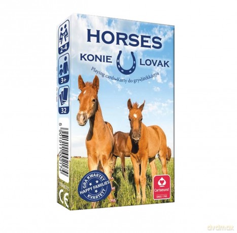 Kwartet - Konie. Karty do gry Cartamundi [KARTY]