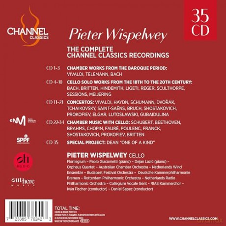 Pieter Wispelwey: Pieter Wispelwey: The Complete Channel Classics Recordings [35CD]
