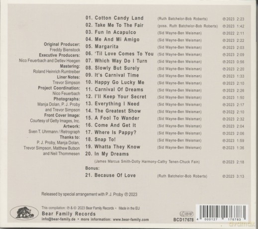 P J Proby: Presley Style - Lost Elvis Songwriter Demos 1961-1963 [CD]