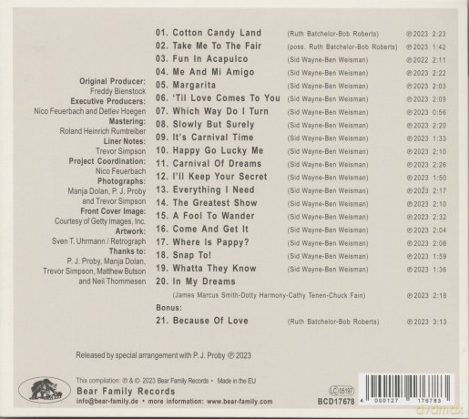 P J Proby: Presley Style - Lost Elvis Songwriter Demos 1961-1963 [CD]