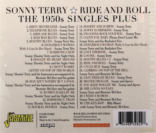 Sonny Terry: Ride & Roll: The 1950s Singles Plus [CD]