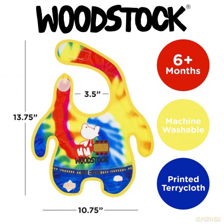 Woodstock: Woodstock Tie Dye Baby Bib