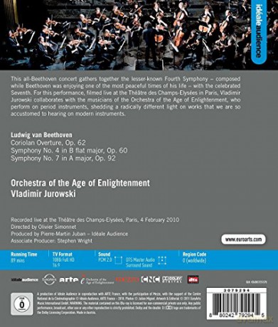 Bethoven: Symphonies Nos. 4 & 7 - Coriolan Overture [Blu-Ray]