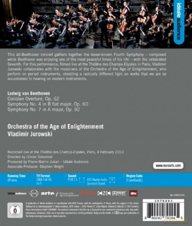 Bethoven: Symphonies Nos. 4 & 7 - Coriolan Overture [Blu-Ray]