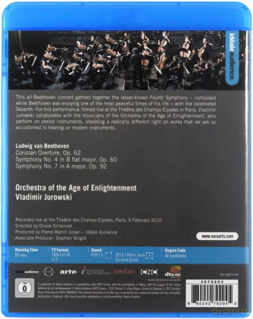 Bethoven: Symphonies Nos. 4 & 7 - Coriolan Overture [Blu-Ray]
