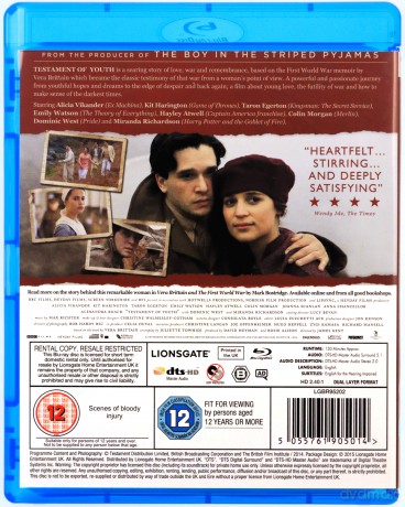 Testament Of Youth (Testament młodości) [Blu-Ray]