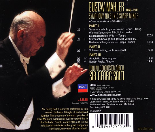 Solti: Mahler:Symphony No.5 [CD]