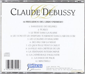 Claude Debussy: 12 Preludios Del Libro Primero [CD]