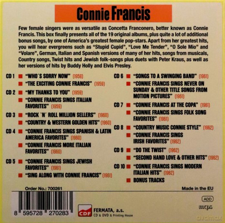 Connie Francis: 19 Original Albums [CD]