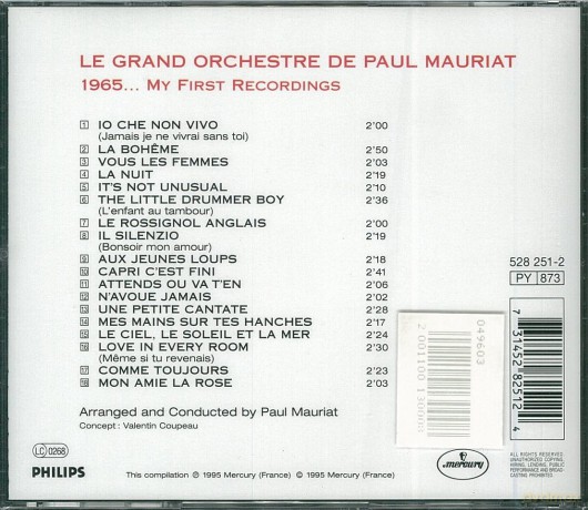 Paul Mauriat: 1965 My First Recordings [CD]