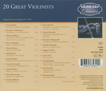 20 Great Violinists [CD]