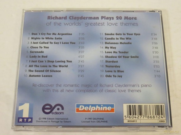 Richard Clayderman: 20 More Of The World S Greatest Love Themes [CD]