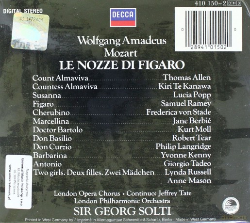 Solti: Mozart-La Nozze Di Figaro [3CD]